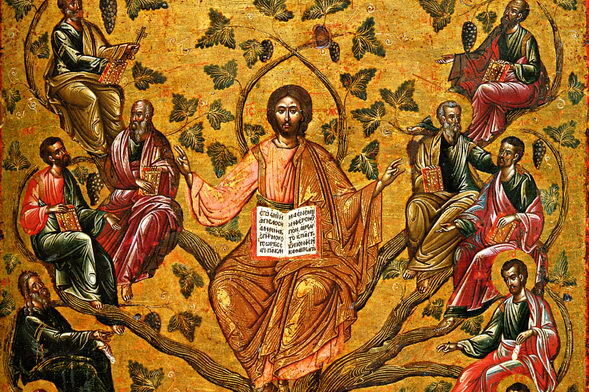 Christ the True Vine icon (Athens, 16th century)