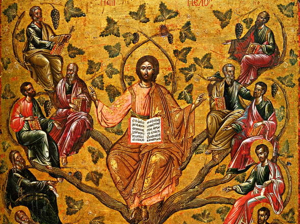 Christ the True Vine icon (Athens, 16th century)