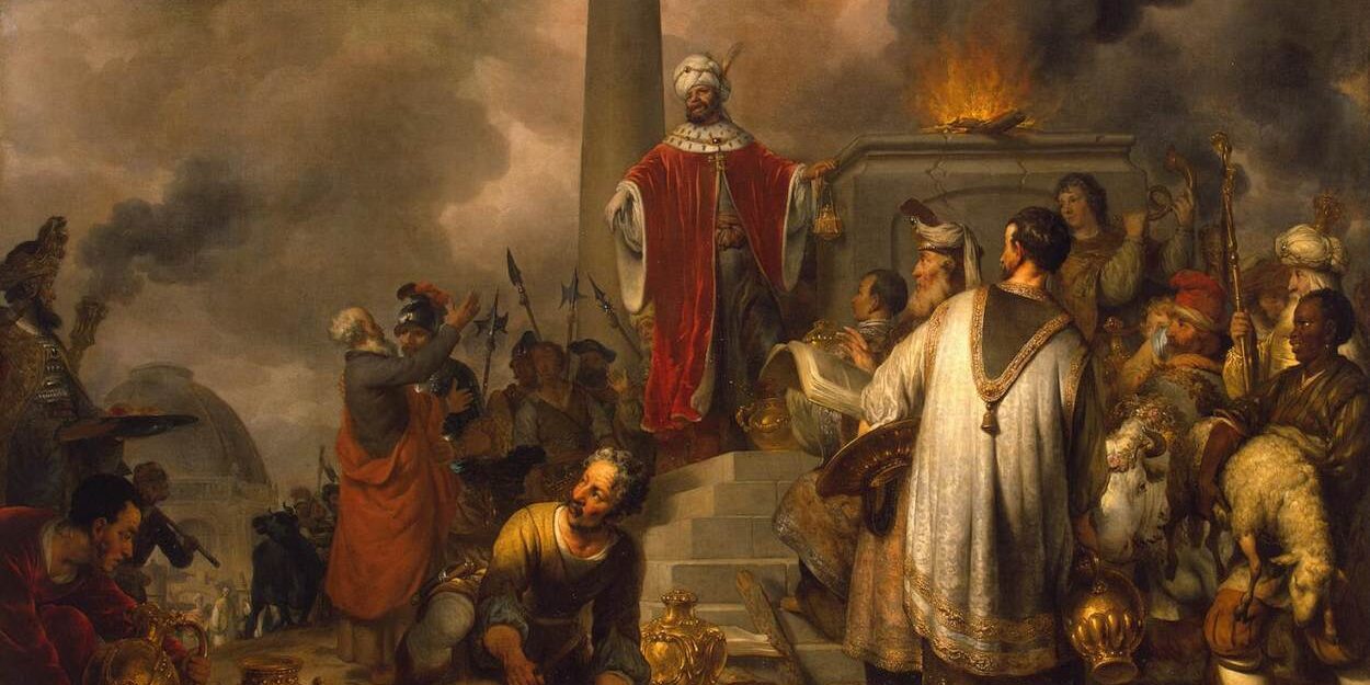 Jeroboam’s Sacrifice at Bethel, 1656, Gerbrand van den Eeckhout (Dutch Baroque Era Painter, 1621-1674)