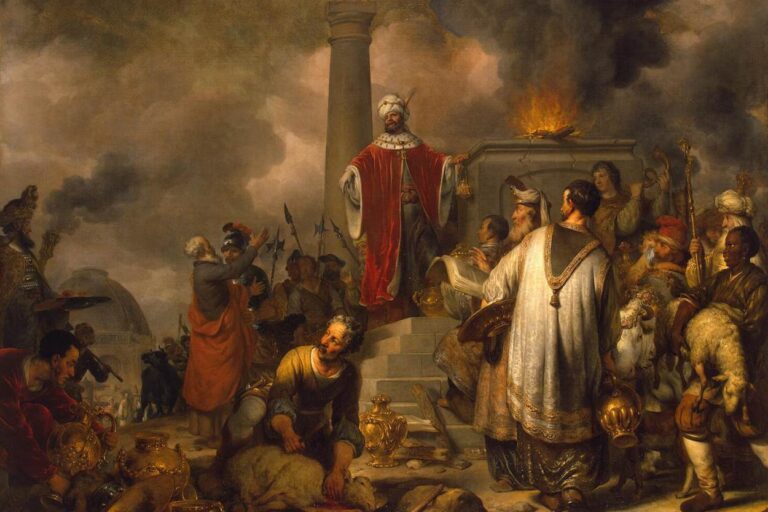 Jeroboam’s Sacrifice at Bethel, 1656, Gerbrand van den Eeckhout (Dutch Baroque Era Painter, 1621-1674)